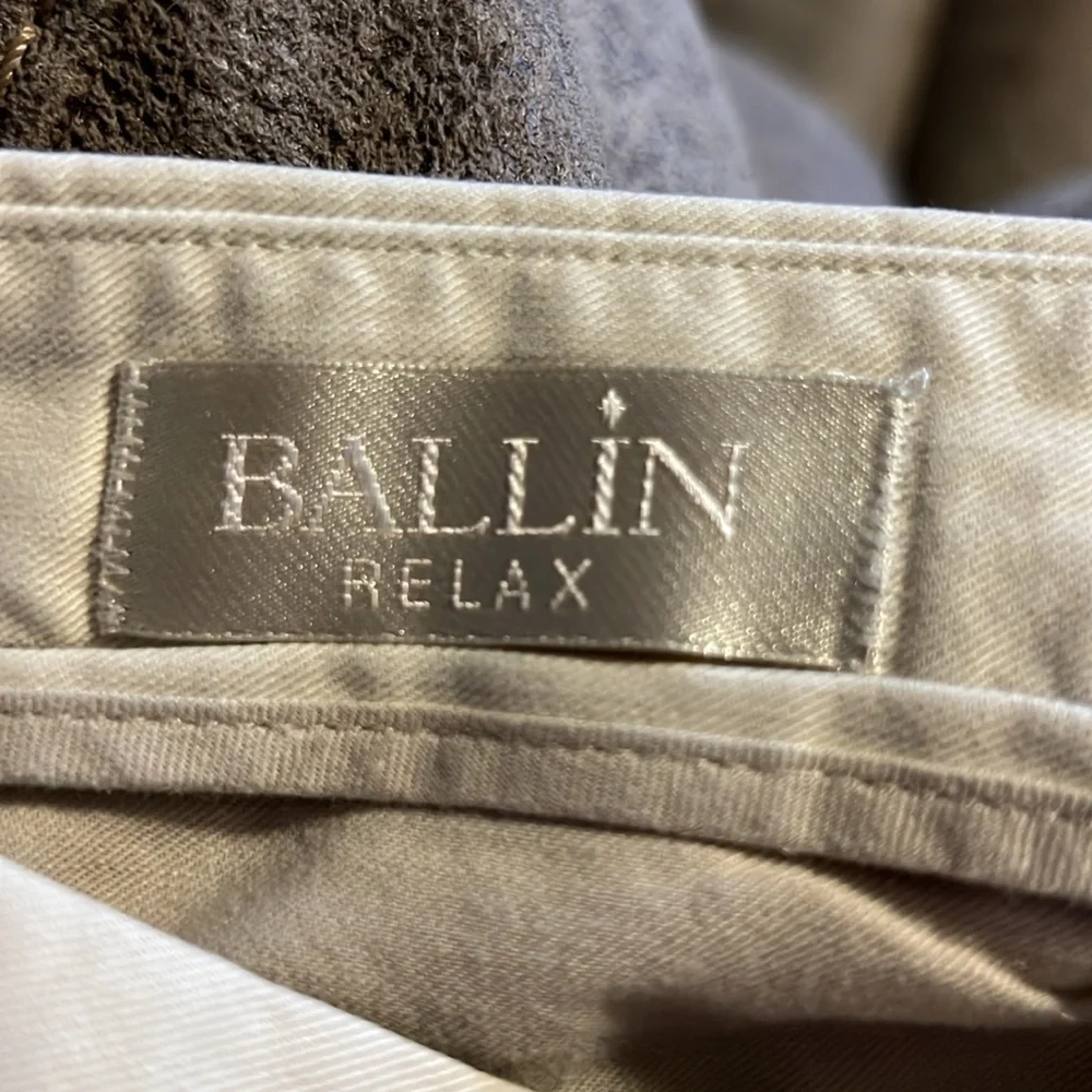Ballin Relax Pleated Cotton/Lyocell Chino Style Pants. Men 34x28 business casual